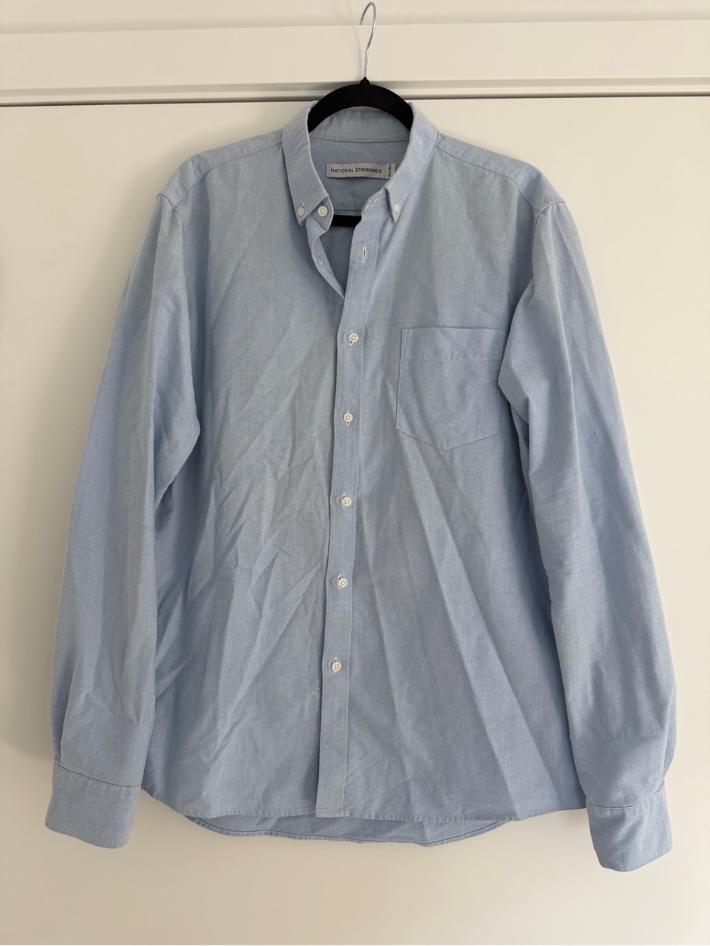 National Standards Men’s Light Blue Oxford Button-Down Shirt Size XL